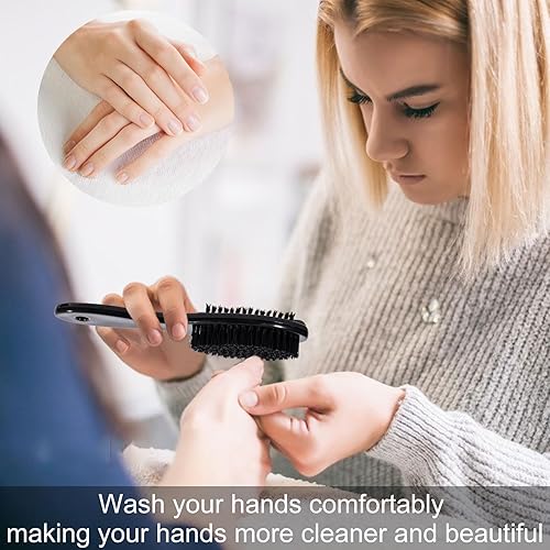 Miniatura 30 de Cepillo de uñas para limpiar las uñas, paquete de 3, cepillos de uñas de doble cara para limpieza de uñas y dedos de los pies, cerdas suaves