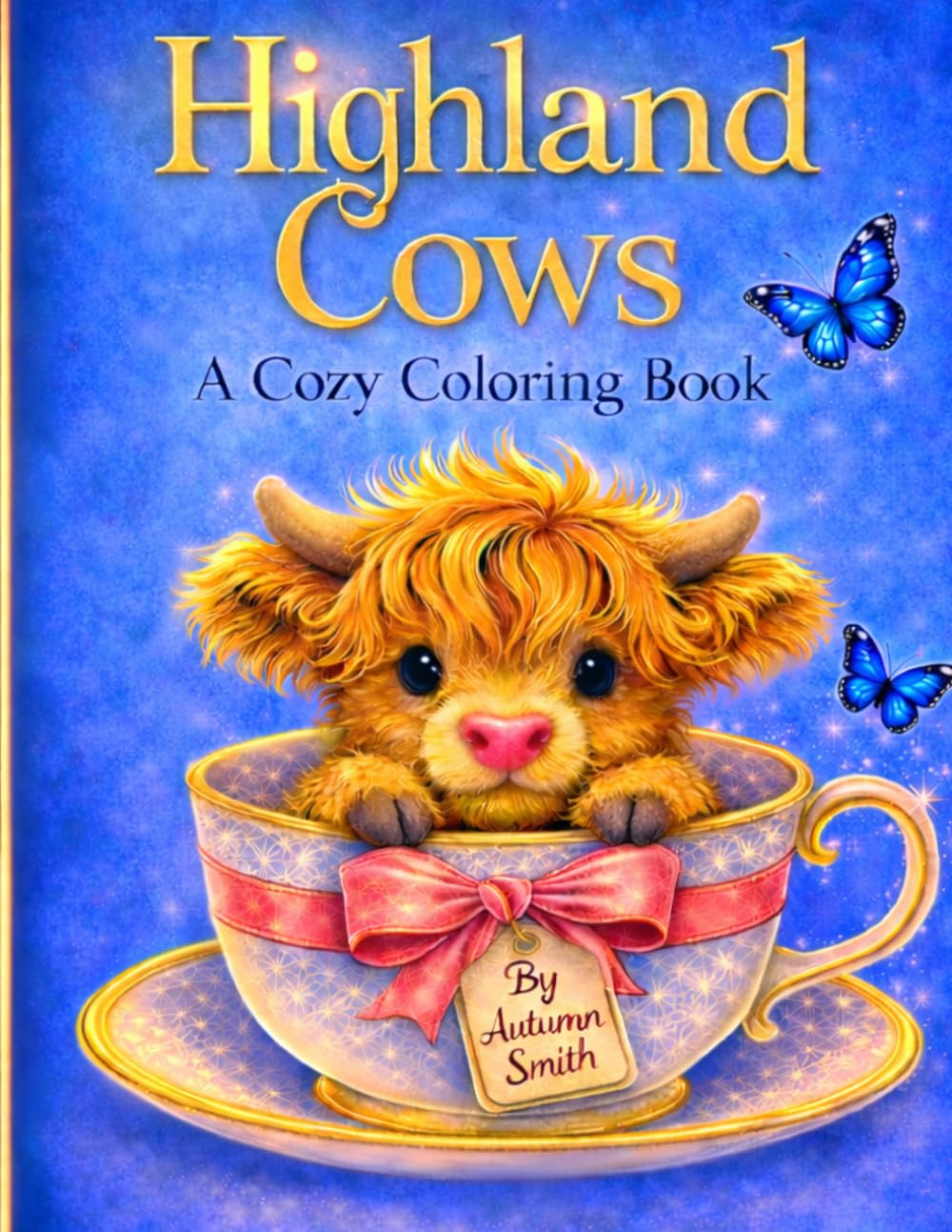 Cute Highland Cow Coloring Book