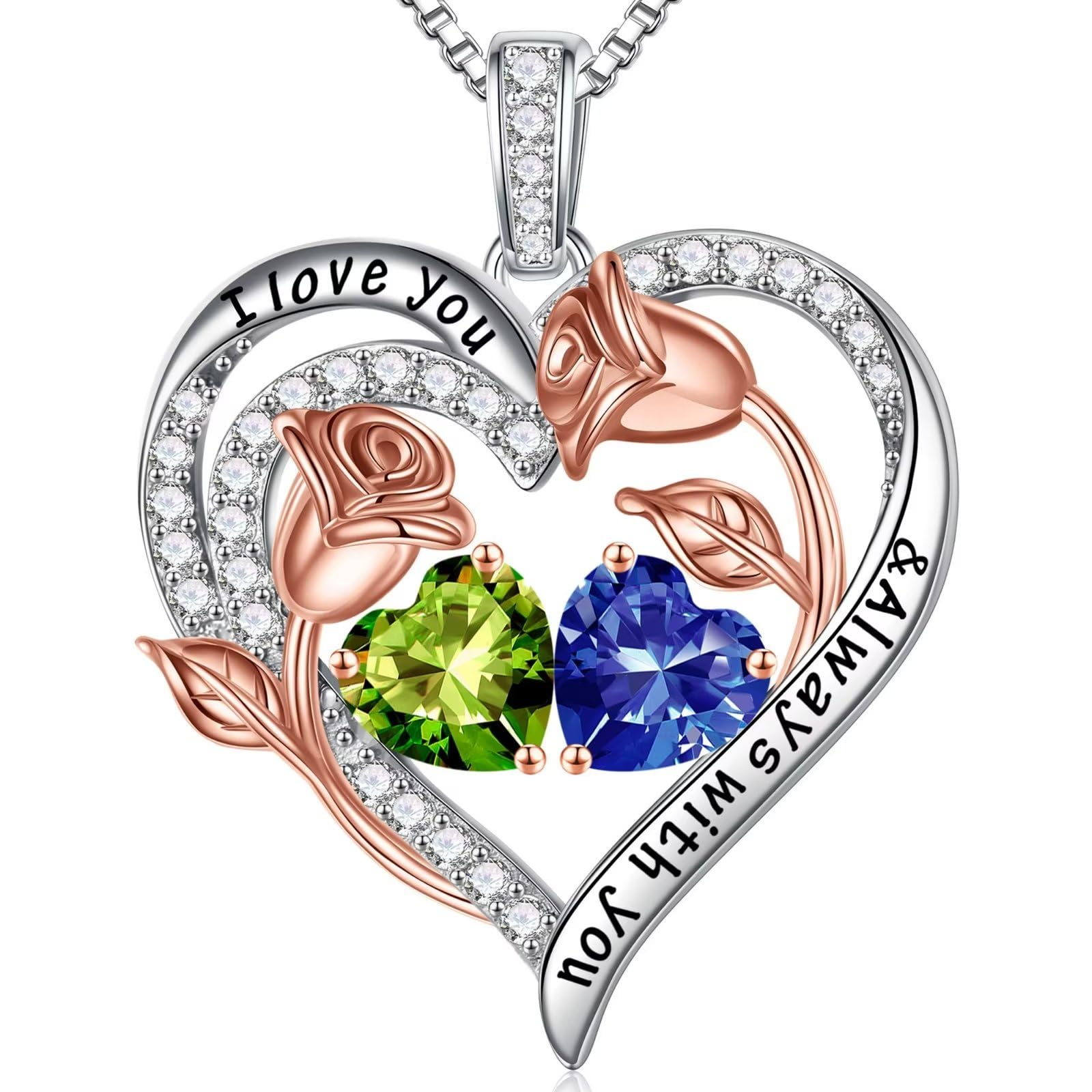 Iefil Birthstone Necklace for Women