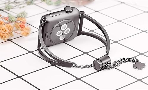 Miniatura 3 de Secbolt - Correas de acero inoxidable compatibles con Apple Watch de 38 mm, 40 mm, 41 mm, 42 mm, 44 mm, 45 mm, 46 mm, 49 mm, iWatch Series