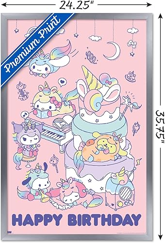 Vista 3 de Trends International Póster de pared de Hello Kitty and Friends Versión con marco plateado