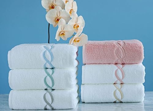 Miniatura 9 de Calla Angel Superior - Toalla de baño de algodón egipcio de 3527oz de gran tamaño 63 x 31 pulgadas 1 unidad cadena plateada