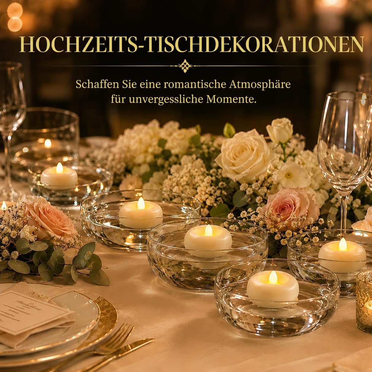 36 Stück 5,1 cm LED schwimmende Kerzen, 180 Stunden Schwimmkerzen für Pool, geeignet für romantische Hochzeitsmittelstücke/Badezimmer/Pool/Brunnen
