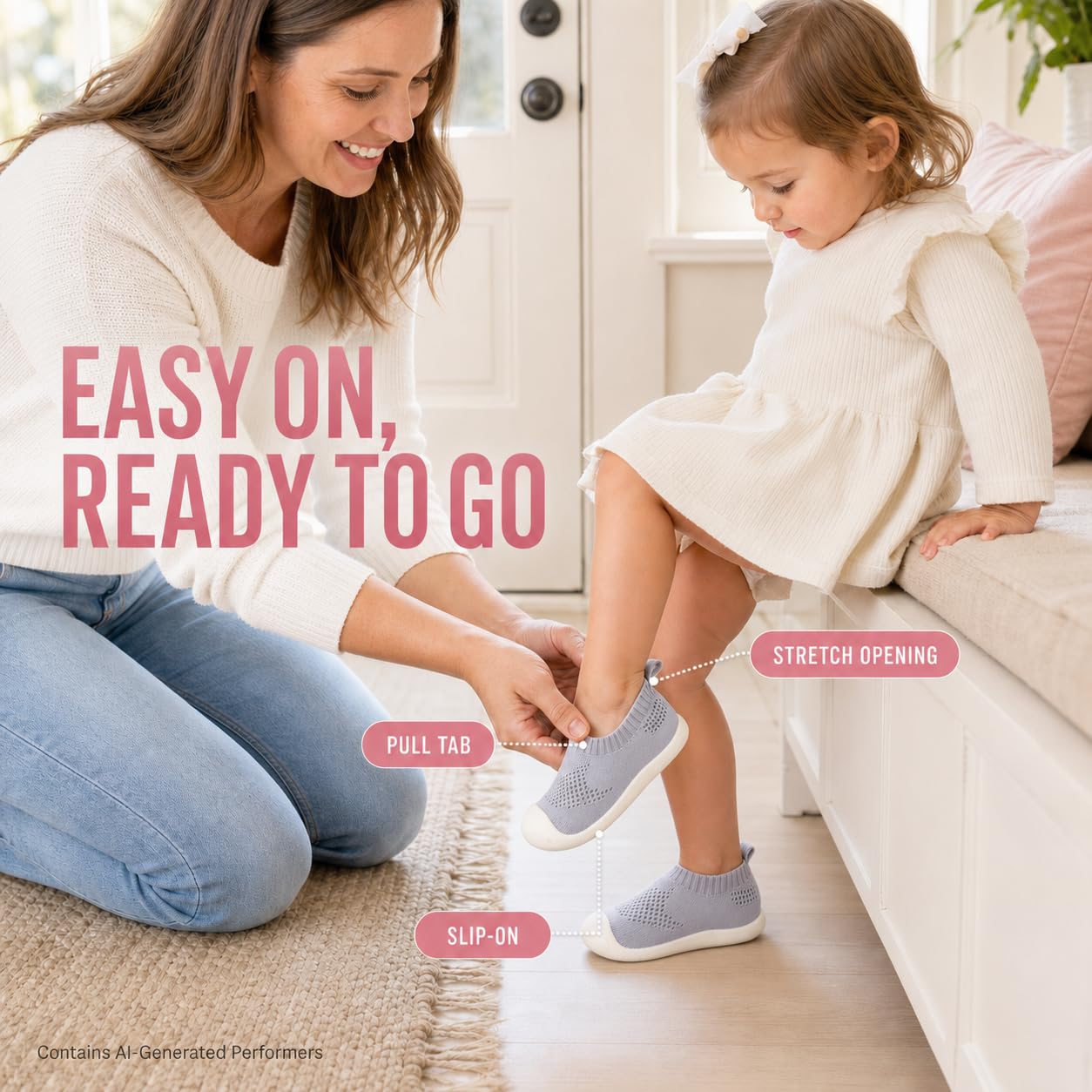 Zapatillas de verano para caminar para niñas y niños pequeños | Diseño ancho de dinosaurio, suela de goma suave, transpirable, para correr al aire libre, casual