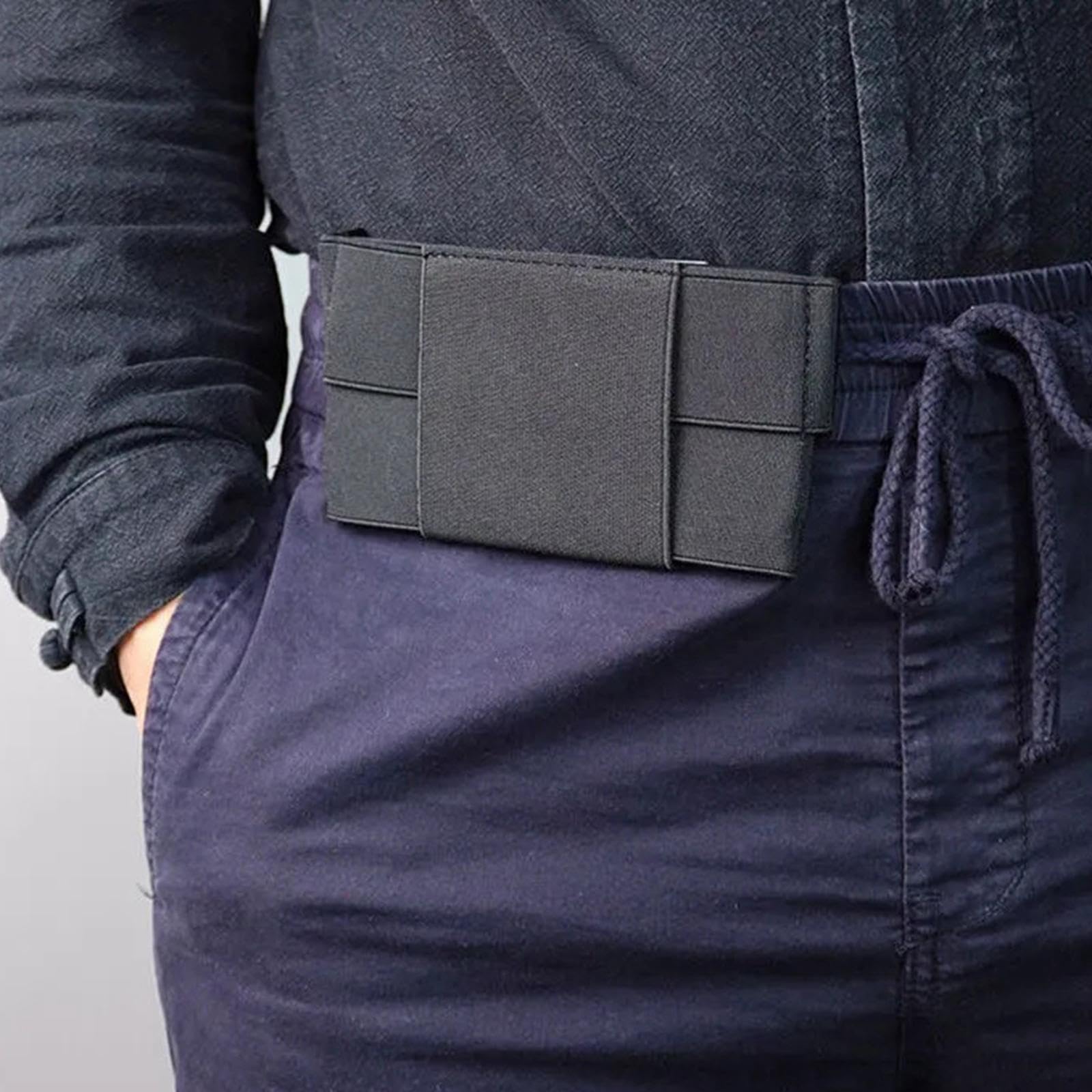 2 Piezas Invisible Cinturón Riñonera Bolsillo Porta Teléfono Tarjetero Cierre Seguro Tejido de Poliéster Ligera Adecuada para Running, multicolor, 5 piezas