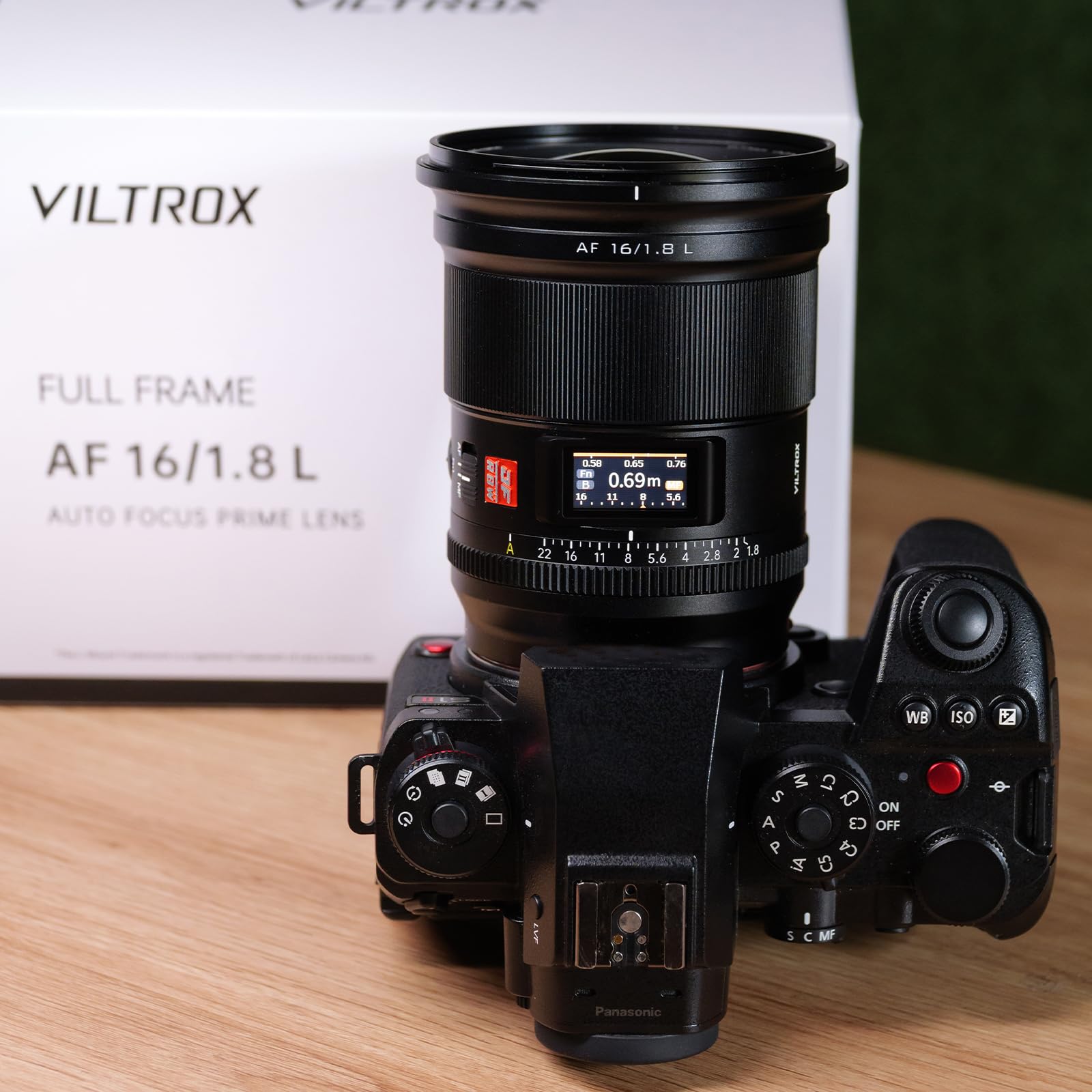 VILTROX AF 16 mm F1.8 Full Format L Mount, livello professionale, grandangolo, autofocus digitale DF, obiettivo fotocamera con schermo LCD, pulsante regolabile AF/MF interruttore per fotocamere a L