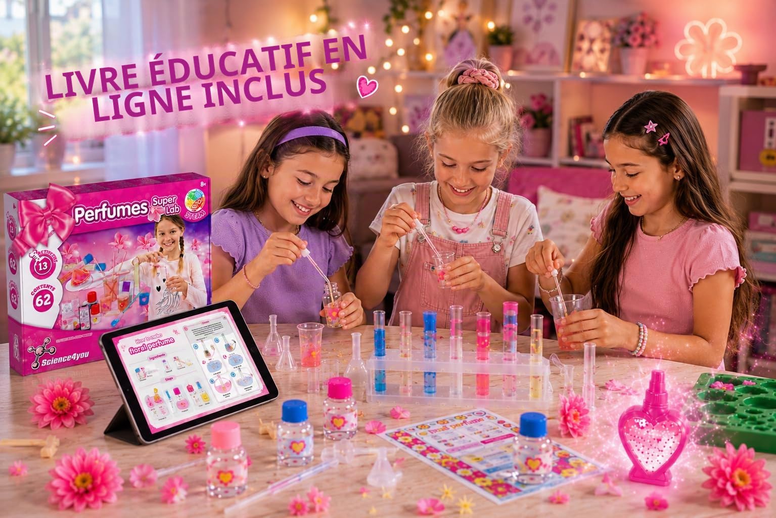 Science4you Super Laboratoire de Parfum pour Enfants +8 Ans - Kits Éducatifs de Sciences avec 13 Experiences