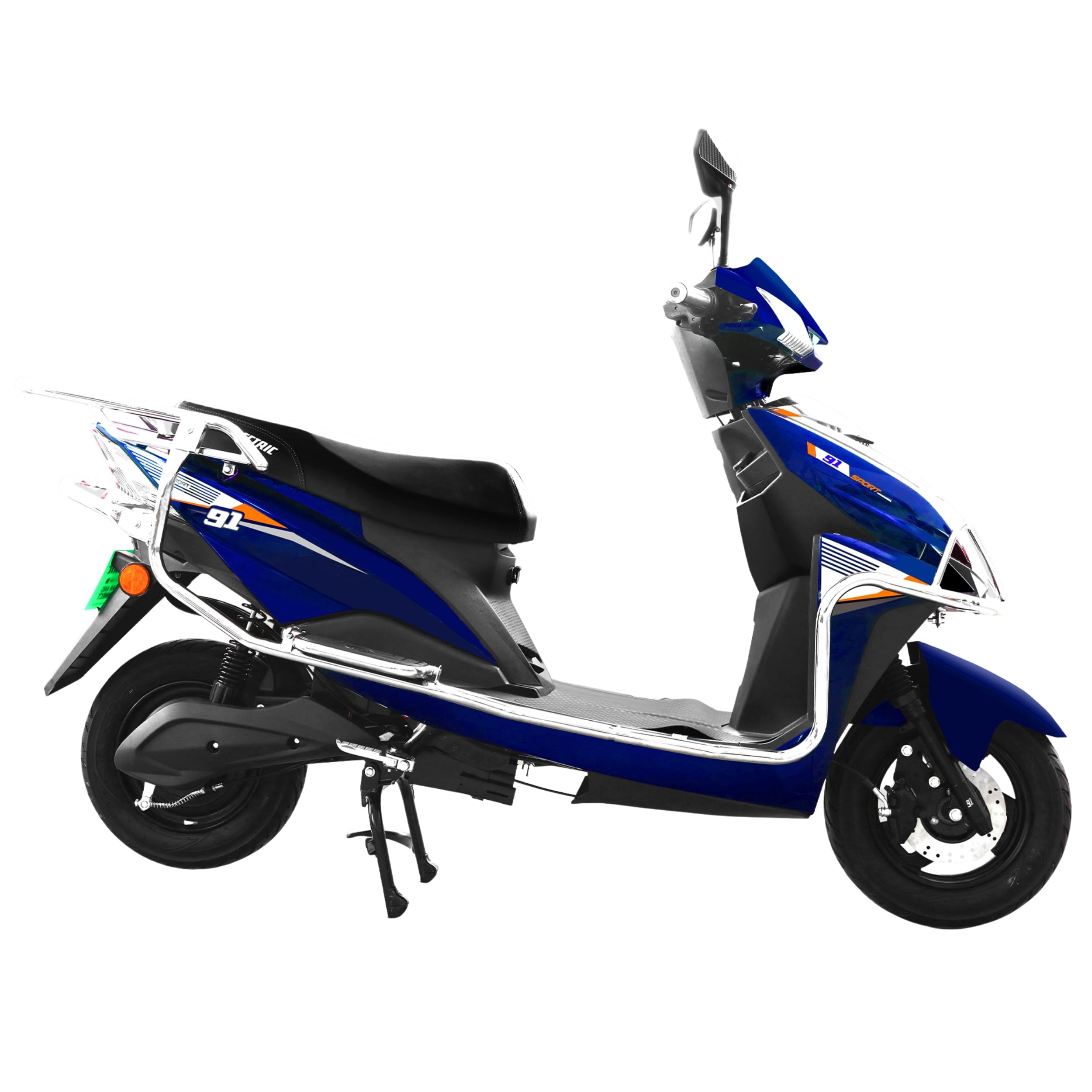 91Electric RX1 Low-Speed Electric Scooter with 60V 32.9Ah Lead Acid Battery & Charger | Powerful BLDC Motor | 50-60km Range, LED Display & Tubeless Tires | Non RTO, No License, Remote Key | Blue-image-47