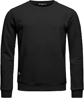 Sudadera para Hombre con Capucha o Cuello Redondo Unicolor de algodón