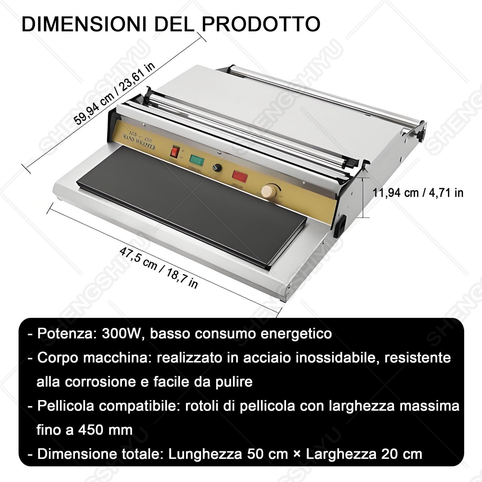 Máquina Envolvedora de Film Alimentario, Selladora de Film Transparente