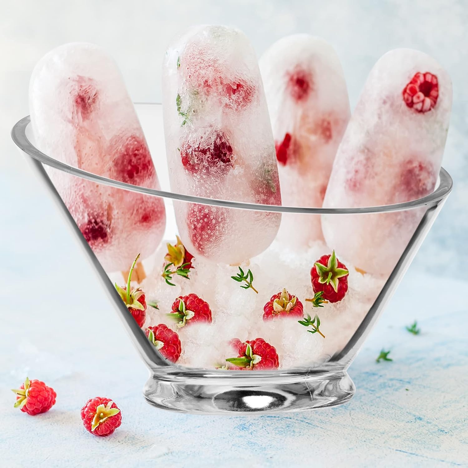  | 8 Pieces Angled Plastic Bowls Clear Serving Bowls Acrylic Candy Buffet Containers Round Salad Bowls for Party Dish Popcorn Ice Soup Snack Pasta Chips Fruit Prep, 14 oz 19 oz 24 oz 61 Oz, 4 Sizes: Serving Bowls