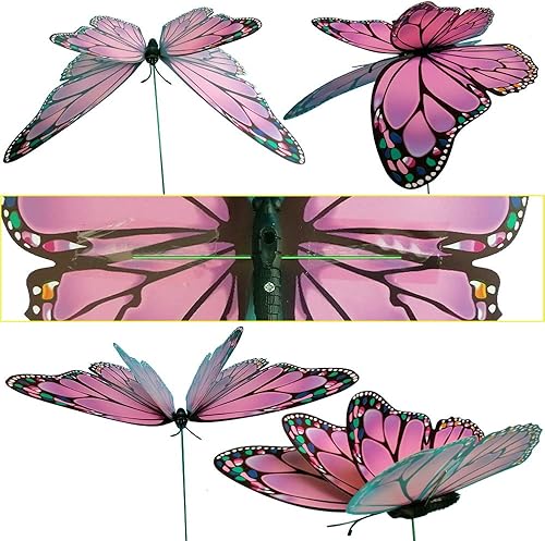 Miniatura 4 de FENELY Mariposa Jardín Estacas Decoraciones Al Aire Libre 3D Mariposas Césped Decorativo Patio Decoración Accesorios Adornos PVC Jardinería Arte
