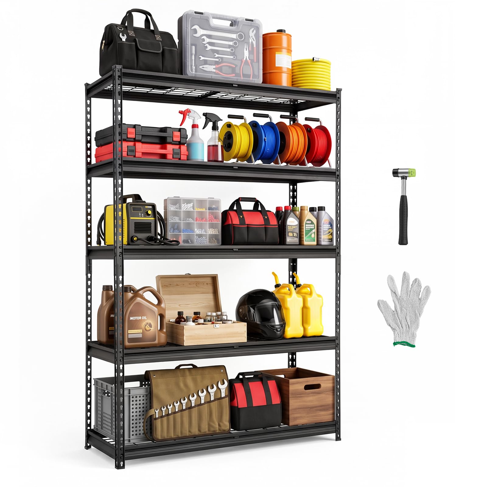 VEVOR Storage Shelves, 5-Tier 2500 lbs Garage Shelving 48 x 18 x 71.4 in