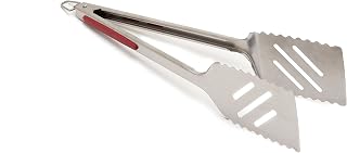 GrillPro 40240 16-Inch Stainless Steel BBQ Tong Turner Combo with Soft Grip Handles - Versatile Grill Tool