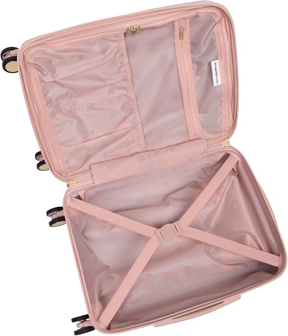 It Luggage Luxuriant 27 Hardside Checked 8 Wheel Expandable Spinner, Rose Sand