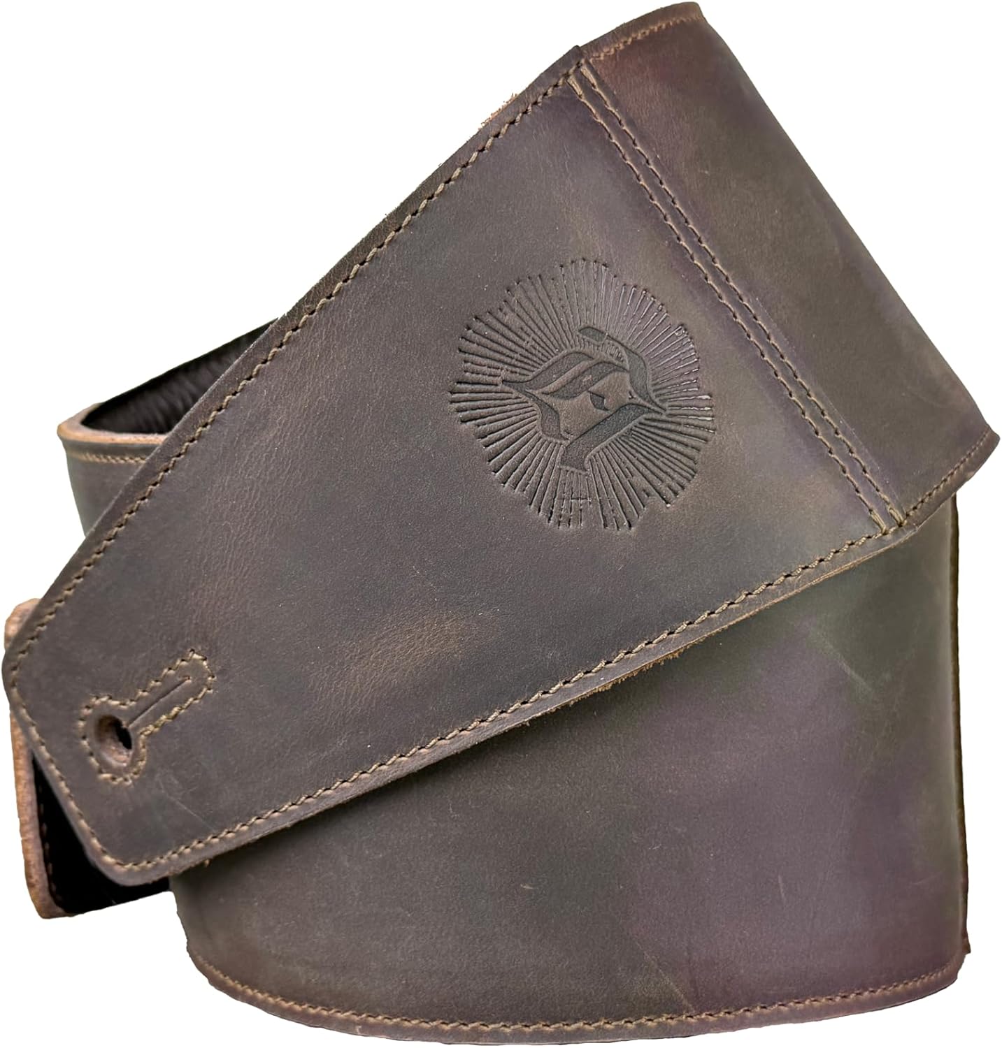 Anthology Gear "The Reticent Full Grain Leather Guitar Strap For Electric, Acoustic, and Bass Guitars (Espresso Veg Tanned, 3" Wide)