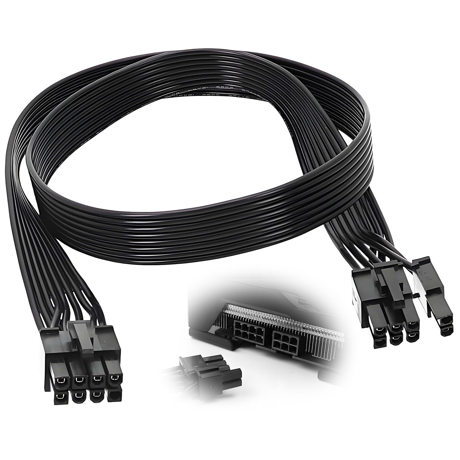 Cavo Prolunga PCIe Da 6 Pin A 8/10 Pin – 50 Cm, 18 AWG, Per Mining GPU/ASIC