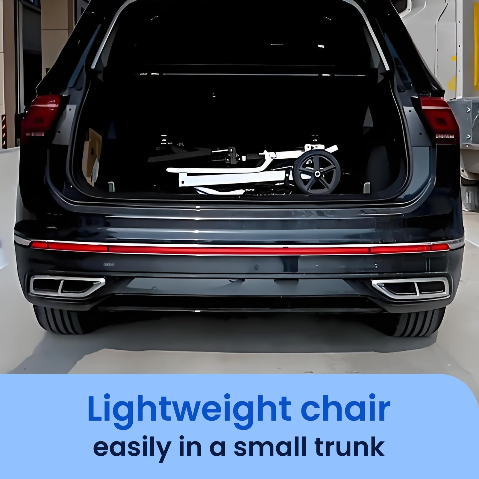 Silla de ruedas plegable para adultos | 8.2 kg ultraligera | Sillas de ruedas de transporte para personas mayores | Frenos de mano | Sillas de ruedas ligeras para viajes | Ideal para transporte en