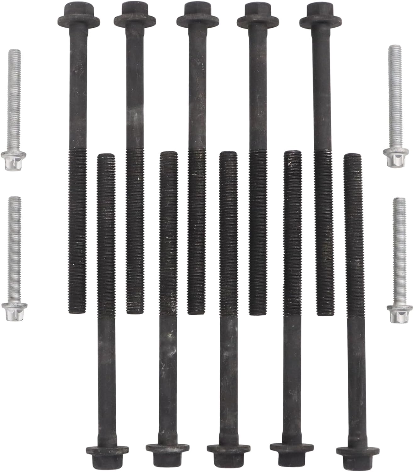 TRQ Cylinder Head Bolt Set Kit Compatible with Buick Chevy GMC Olds Pontiac Saturn 4 Cyl Engine