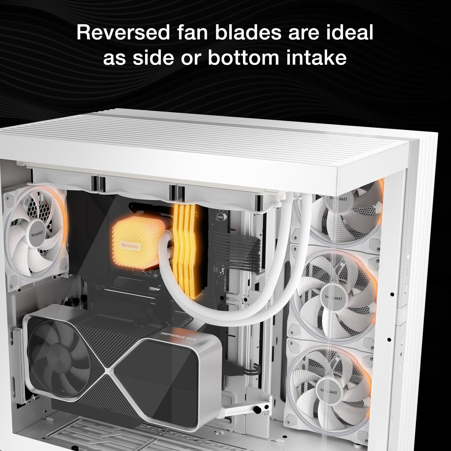 Fan/Ventoinha be quiet! LIGHT WINGS LX 140mm Reverse, PWM, Branco