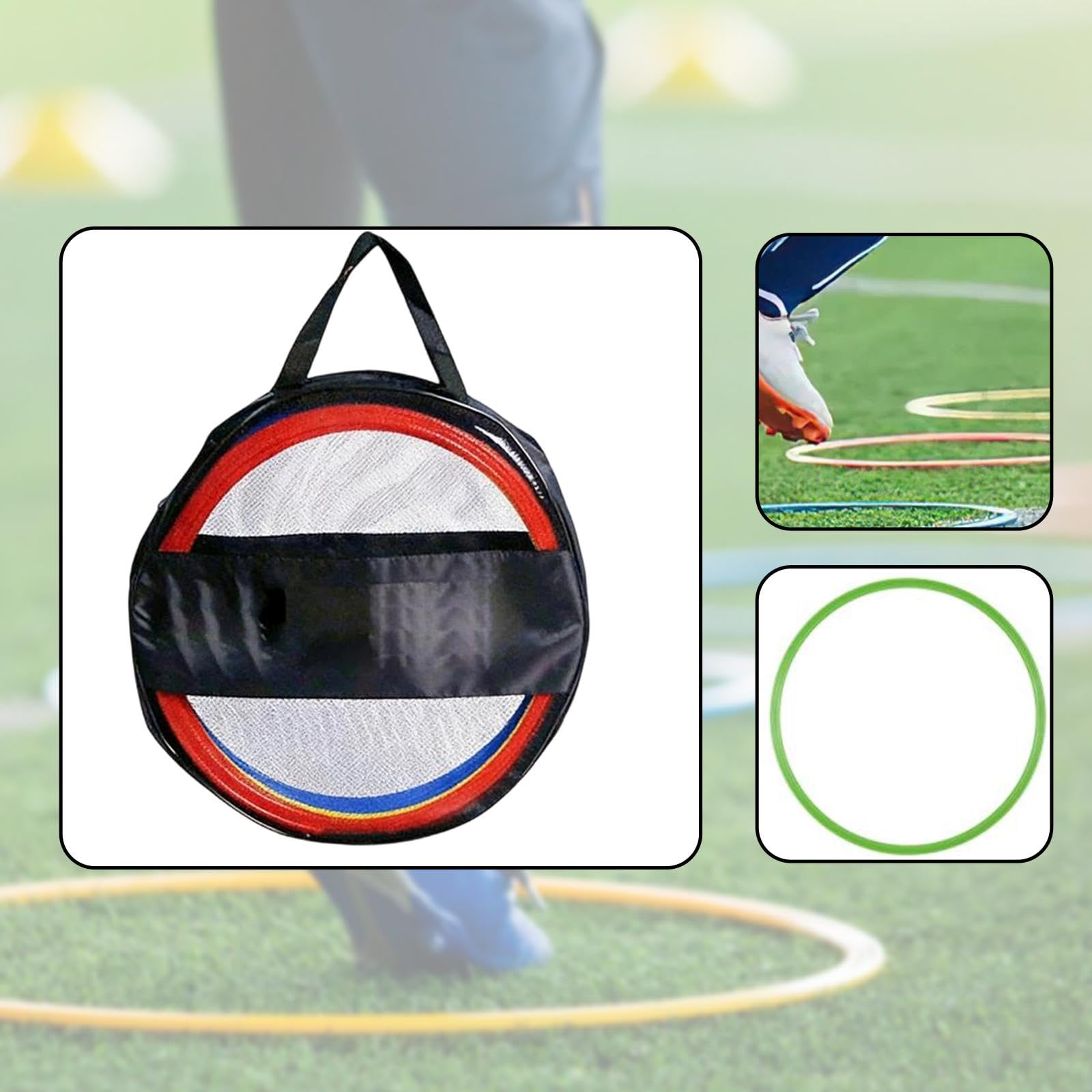 kowaku 12 Piezas Aros de Agilidad Fútbol Entrenamiento Ejercicio Coordinación Material PP para Niños Adultos Interior Exterior