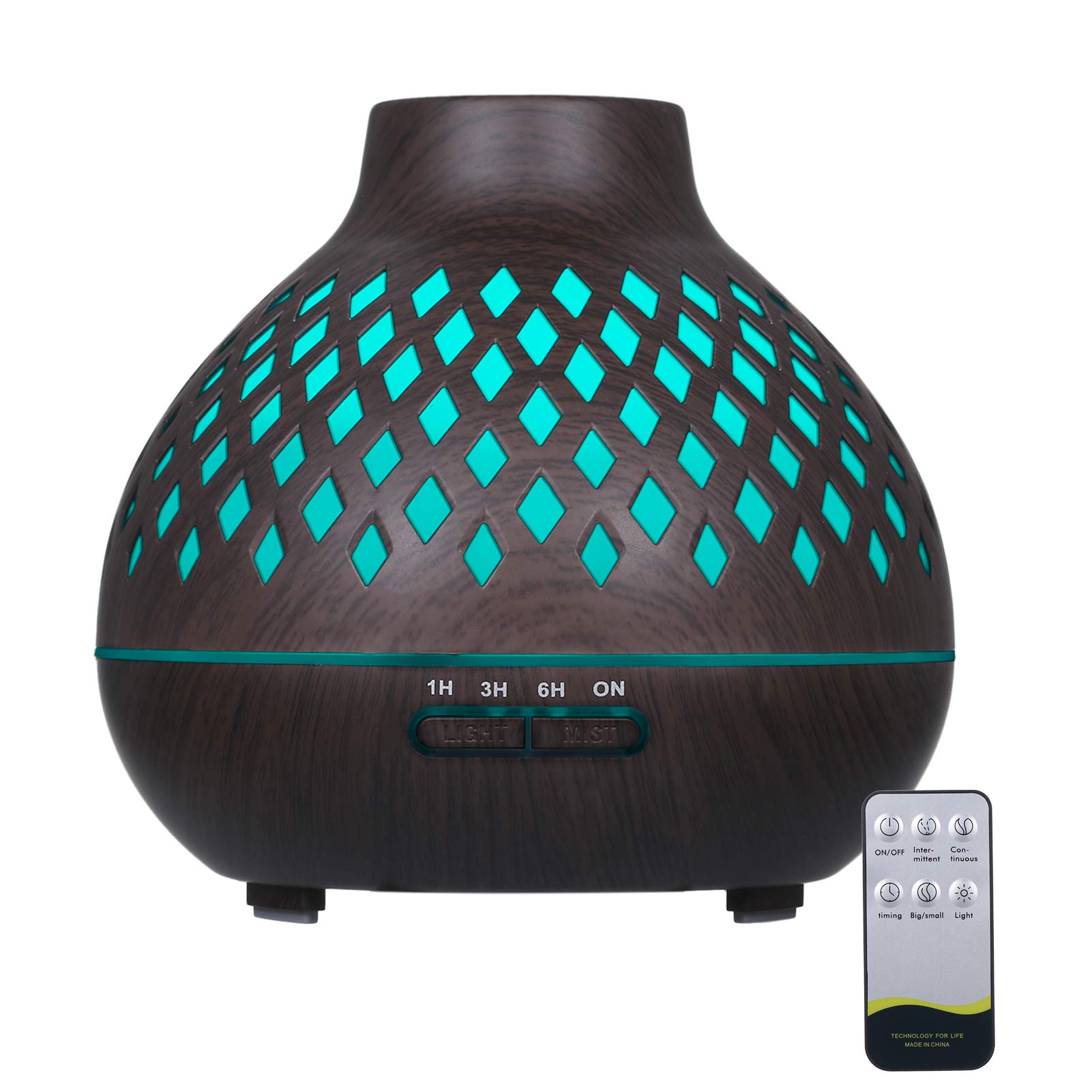 Decdeal Essential Oils Diffuser, 400ml Ultrasonic Air Humidifier Aroma Diffuser Mist Maker...