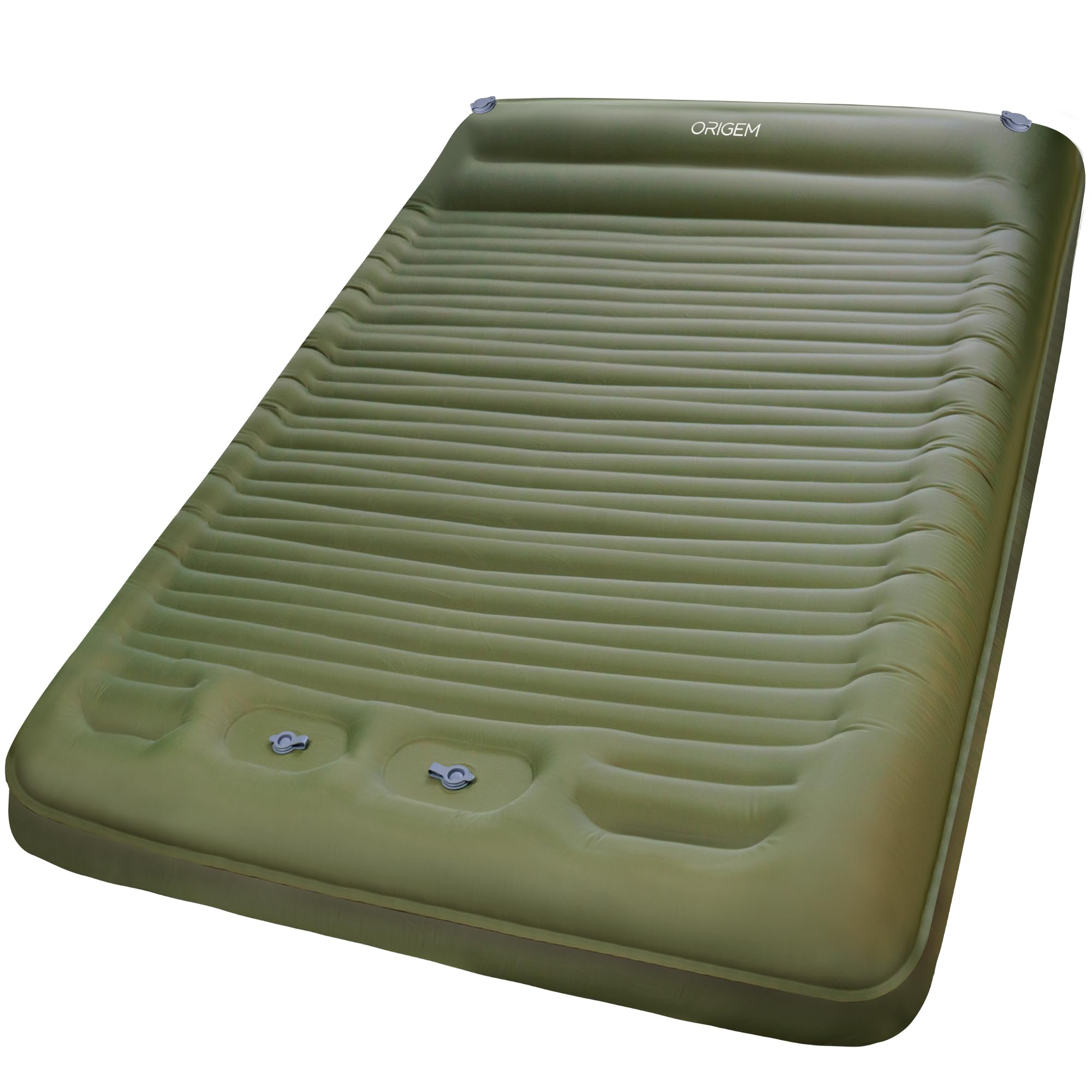 Origem Self Inflating Camping Sleeping Mat Double, 14Cm Extra Thick & Wide Camping Mattress with Built-In Foot Pump, Inflatable Sleeping Pad For Hiking, Outdoor, Traveling, Backpacking, Beach