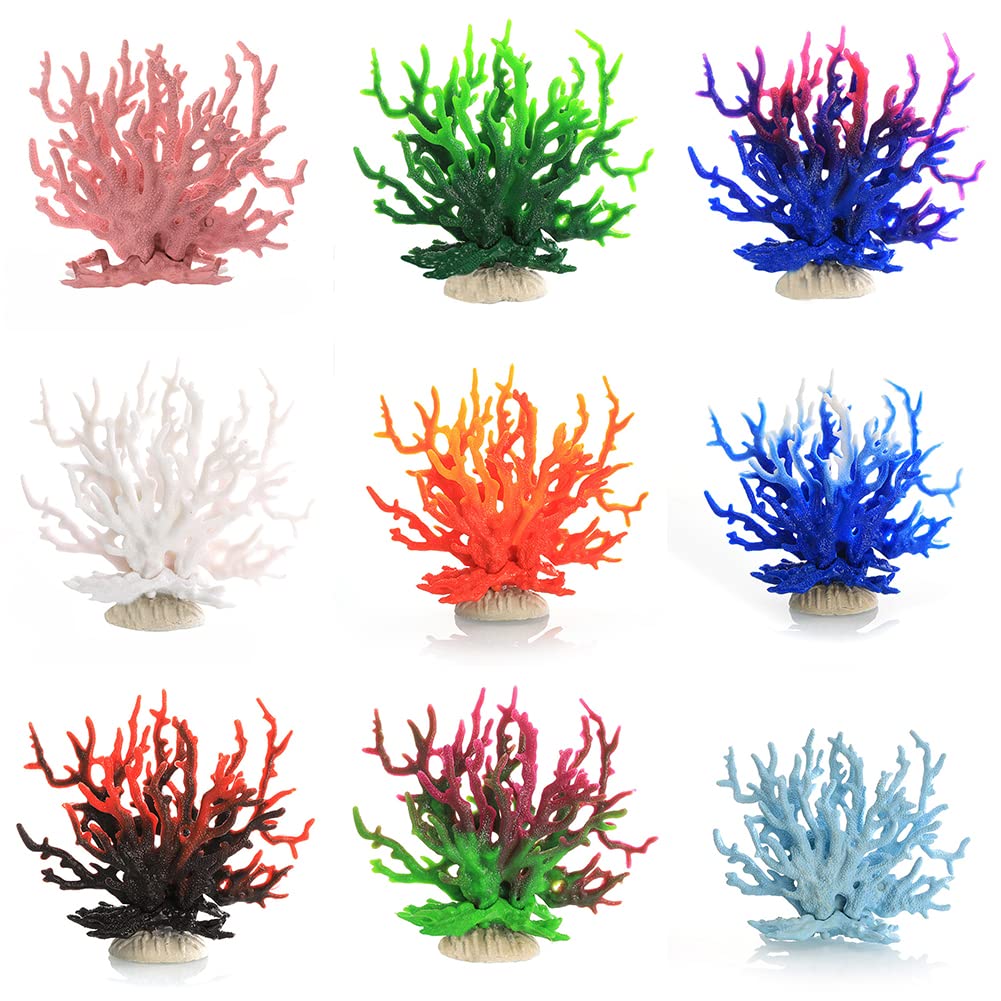 Plantes artificielles pour aquarium - Corail artificiel en silicone - Décoration d'aménagement paysager - Blanc