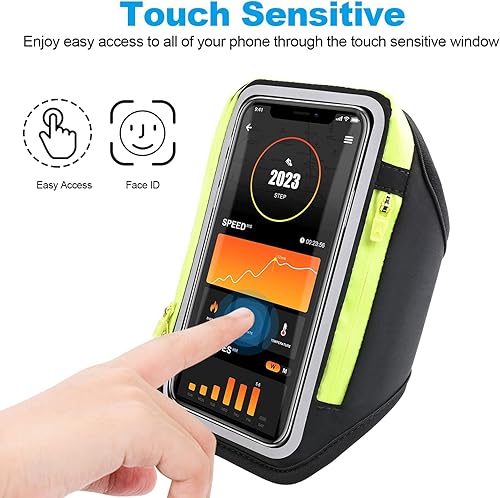 Miniatura 6 de Banda de brazo de 6.8 pulgadas para teléfono para correr con bolsa para auriculares, funda para iPhone 14, 13, 12, 11 Pro Max, Galaxy S23 S22, ultra