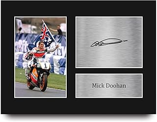 HWC Trading Mick Doohan Honda MOTO GP Gifts Printed Signed Autograph Picture for MotoGP Racing Fans - A4