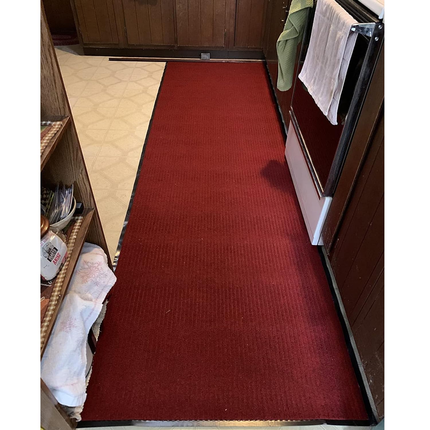 Paillasson antidérapant - 90 cm x 300 cm - Épaisseur : 7 mm - Pour extérieur et intérieur - Tapis de sol professionnel antidérapant - Tapis de porte - Tapis de cuisine