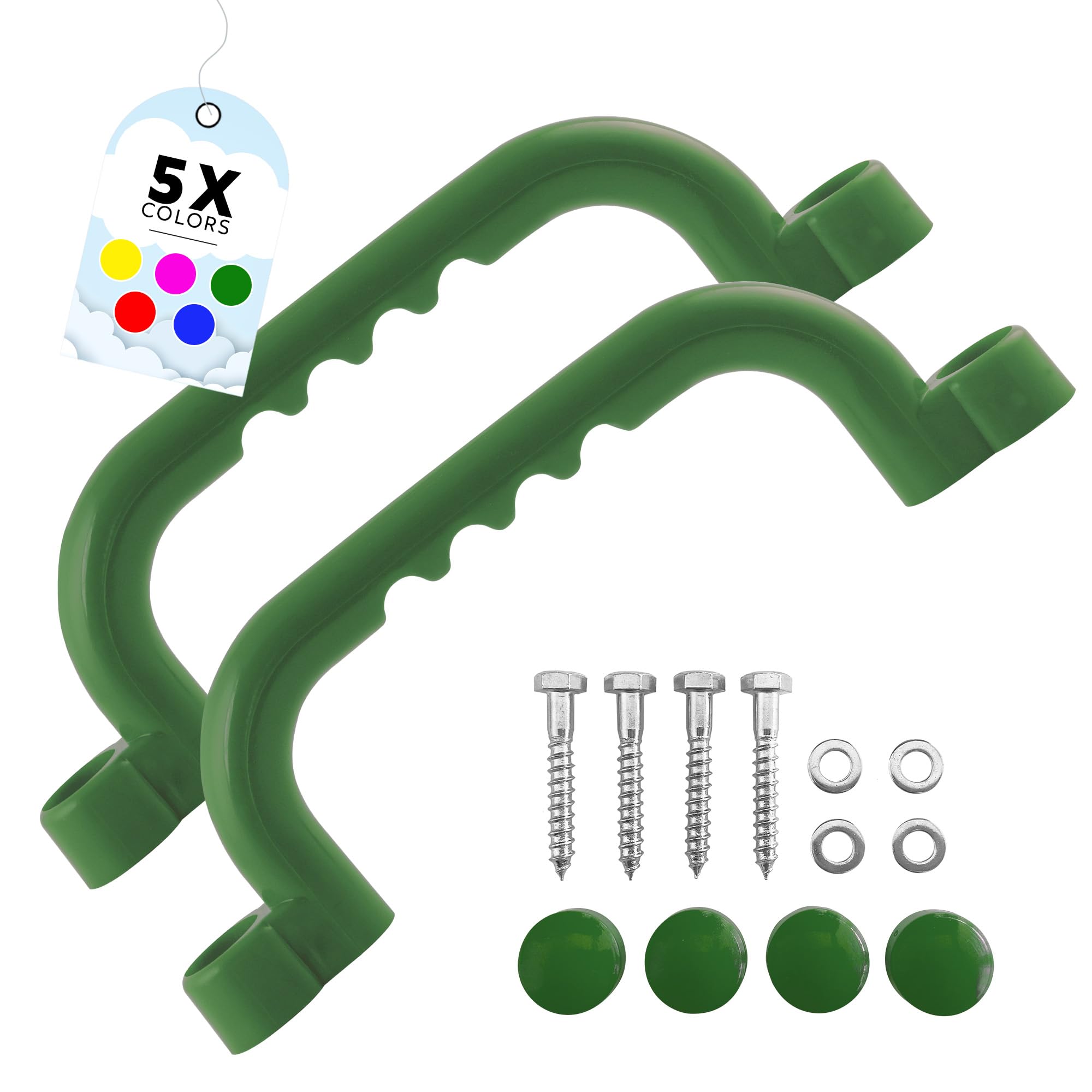GO!elements Grab Rail and Playhouse Accessories Outdoor | Pair (2 Pieces) | Climbing Handles Children Outdoor | Handles, Play Tower or Tree House Accessories Including Mounting Material