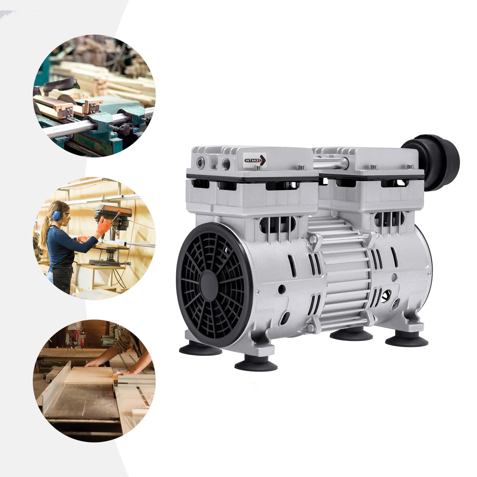 Pompe de Vakuum de laboratoire industriel sans huile Pompe à vide sans huile 220 V 500 W 120 LPM (750 W)