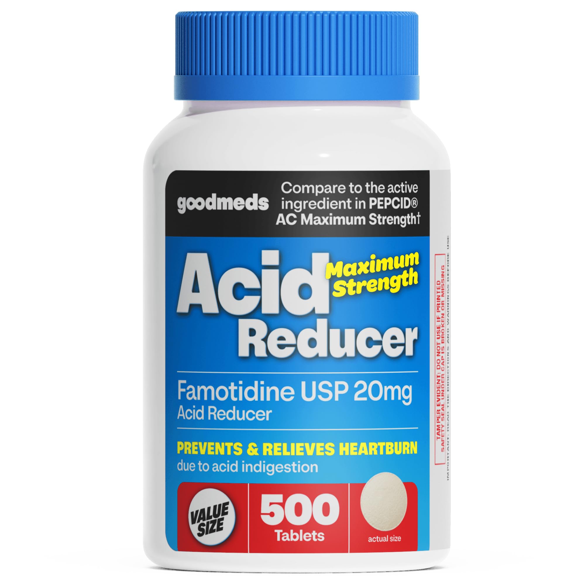 Heartburn Relief | Famotidine USP 20mg Acid Reducer | 500 Count