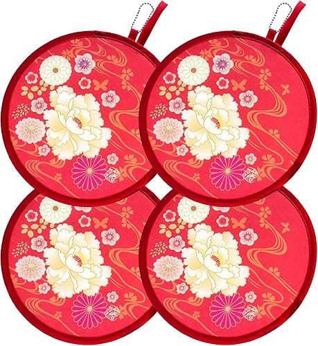 MXY Ventilador plegable redondo plegable de mano para verano, ventilador de mano plegable portátil para uso diario, fiesta, boda, hogar, concierto