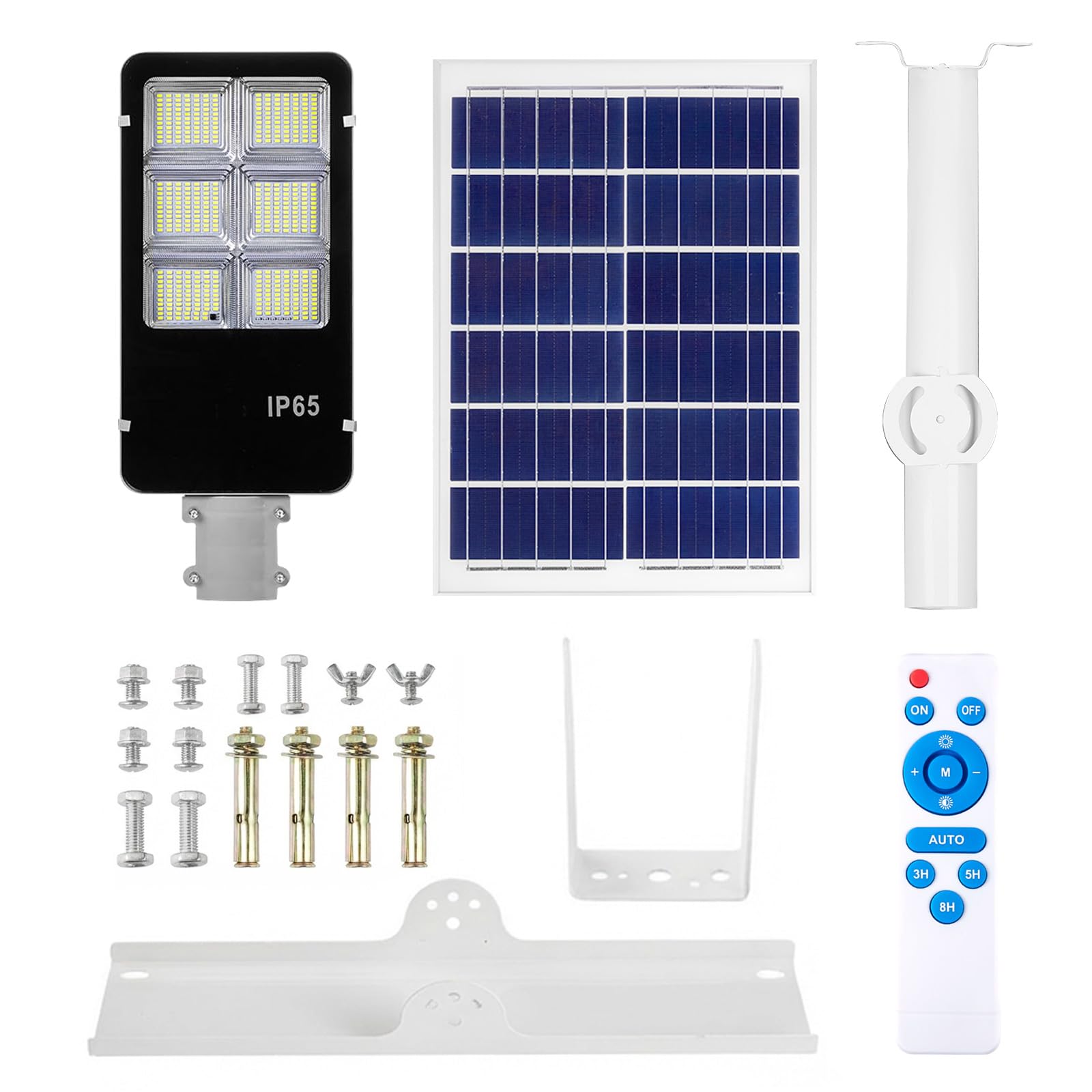 Solarlampen für Außen mit 462 LEDs, 40000LM Solar Straßenleuchte mit Bewegungssensor & Fernbedienung, IP65 Wasserdichte 20000mAh Solarleuchte für Garten, Hof, Garage und Parkplatz, 6500K Kaltweiß
