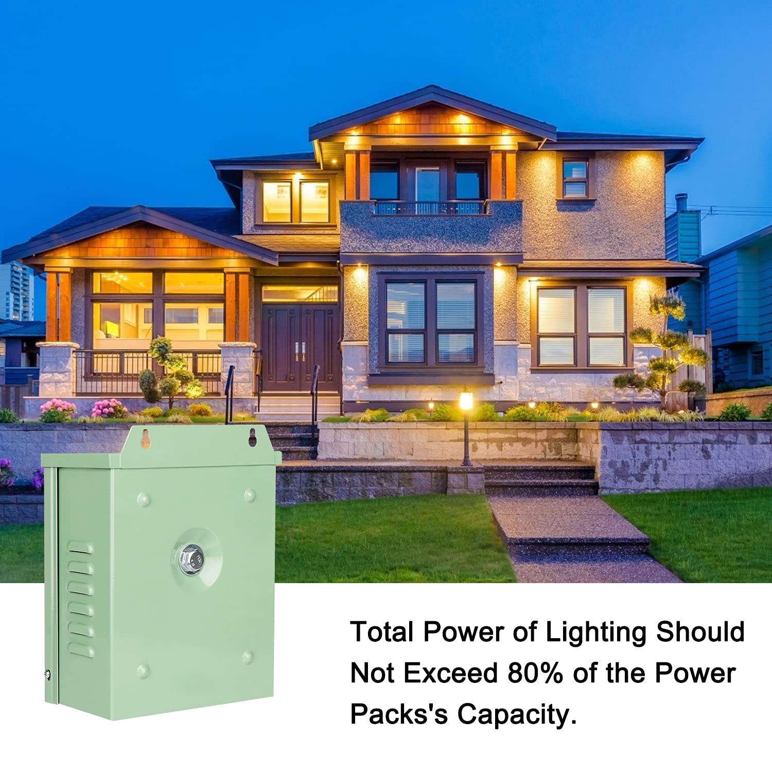 COOLWEST Transformador LED 12V 105W, Transformador LED 230V a 12V AC para iluminación de piscinas de bajo voltaje, focos, spa, tiras LED, interior/exterior, (verde)