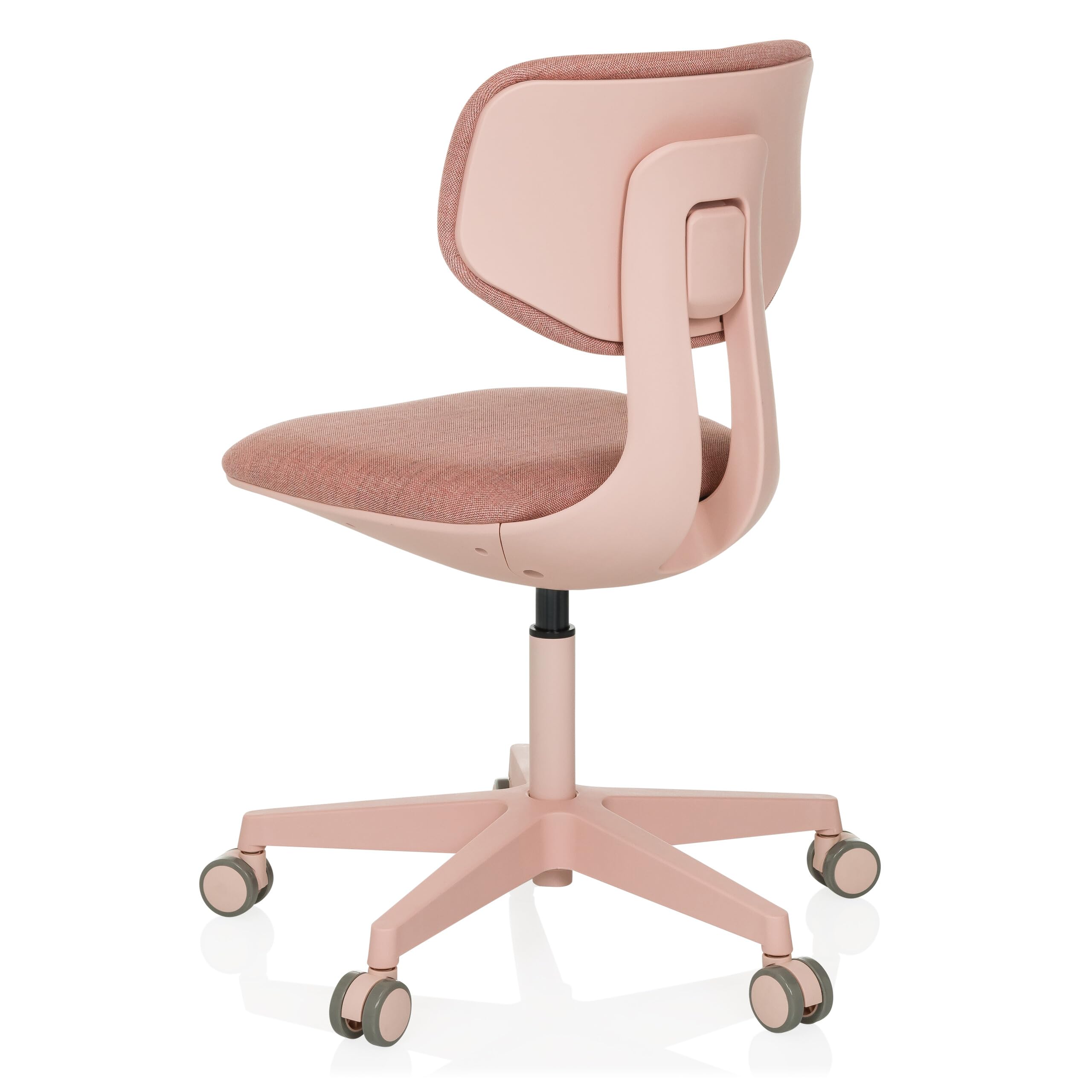 hjh OFFICE Kinderdrehstuhl mit höhenverstellbarer Rückenlehne Kid Colore Mitwachsender Schreibtischstuhl für Kinder von 6-12 Jahre, Rosa
