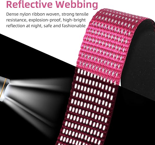 Miniatura 2 de Collares de perro personalizados para perros pequeños, medianos y grandes con nombre bordado personalizado y número de teléfono, collar ajustable