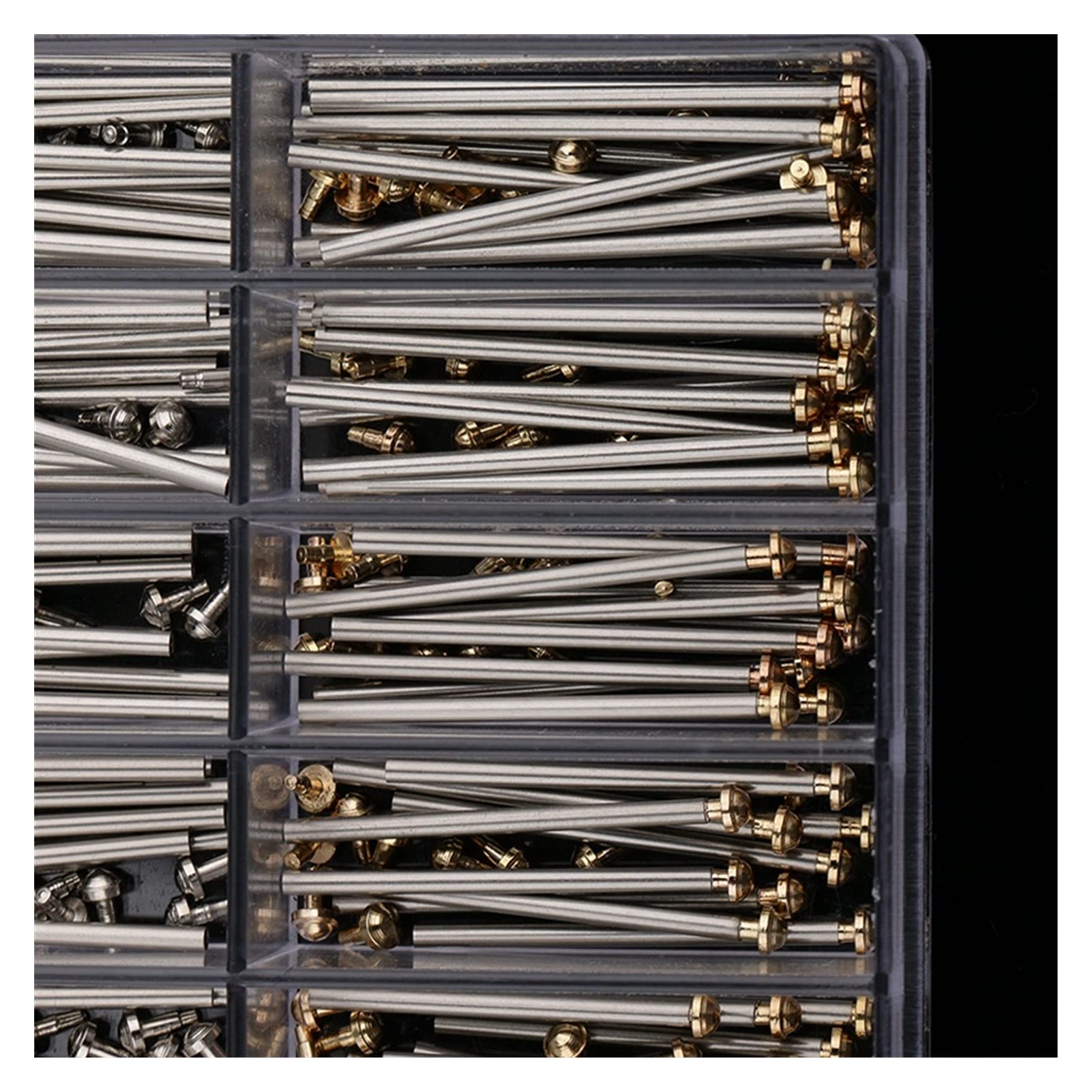 1 Caja de Herramientas de reparación de Relojes, Kit de Tornillos para Correas de Reloj, Surtido de pasadores de fricción para Tubos, Correas, Pulseras, Remaches, Extremos de 10 mm a 28 m(