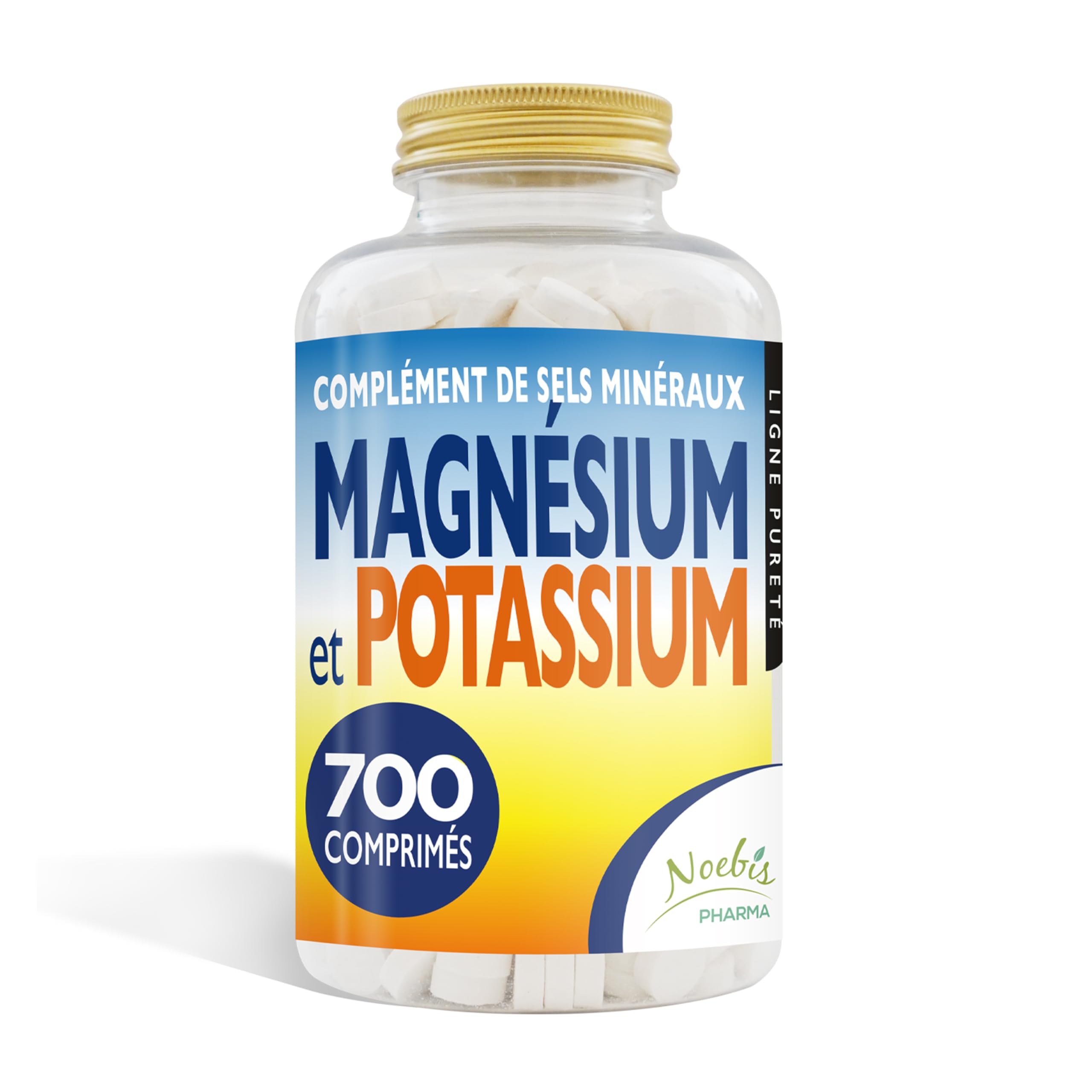 Magnésium et Potassium 700 comprimés - Citrate de magnésium et de potassium - Contre la fatigue et l'épuisement physique, la chaleur, sels minéraux organiques hautement assimilables