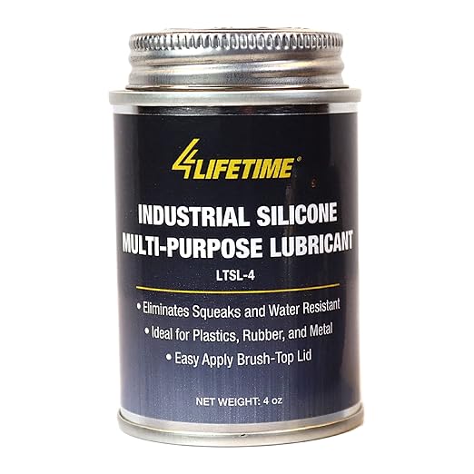 4LifetimeLines 4oz Brush Top Can Silicone Grease - Premium Silicone Paste for Automotive Use, Lubricant for Seals, O-Rings, and Gaskets, High-Performance Silicone Grease