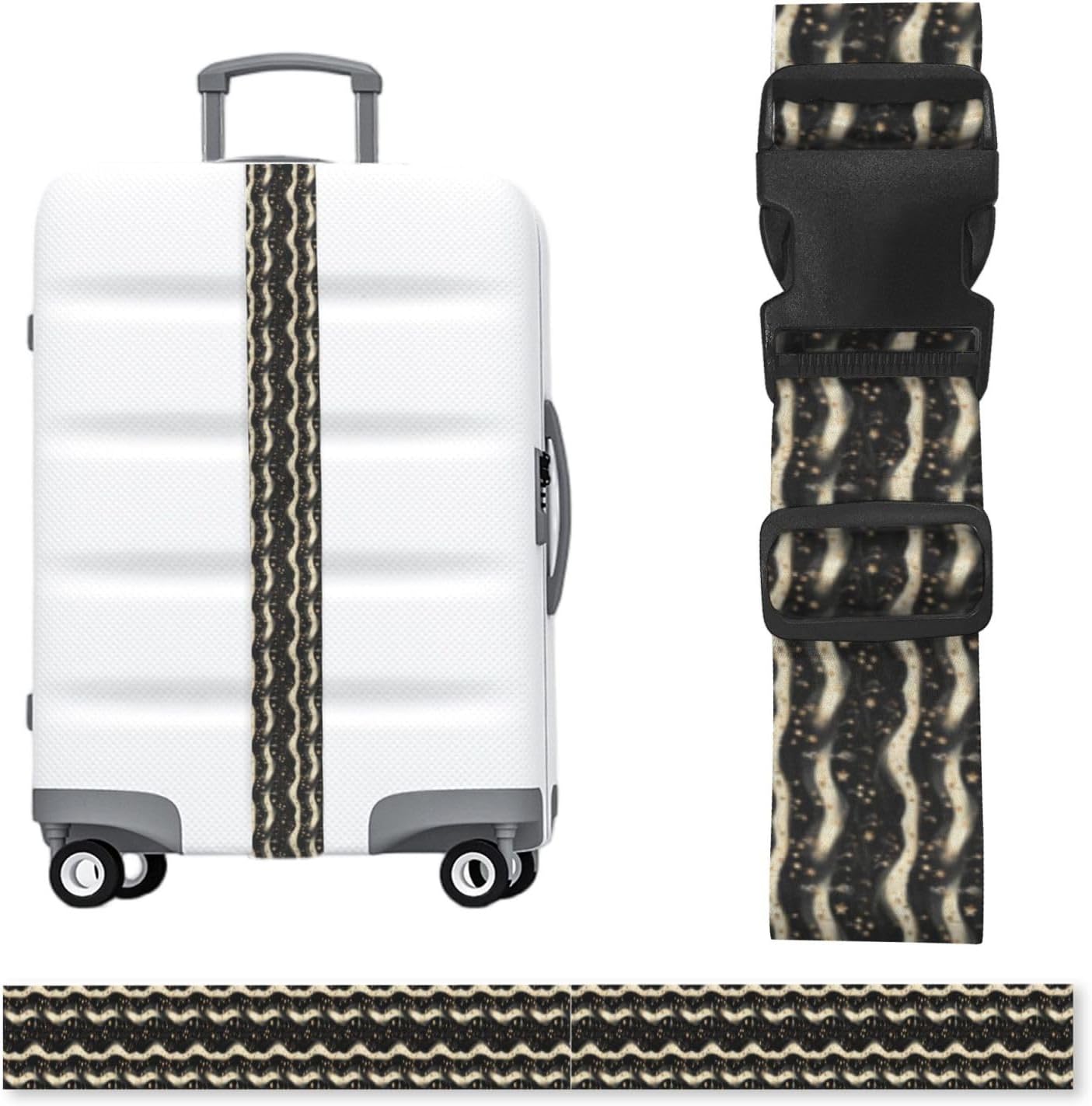 Adjustable Luggage Strap 79in-Music Notes