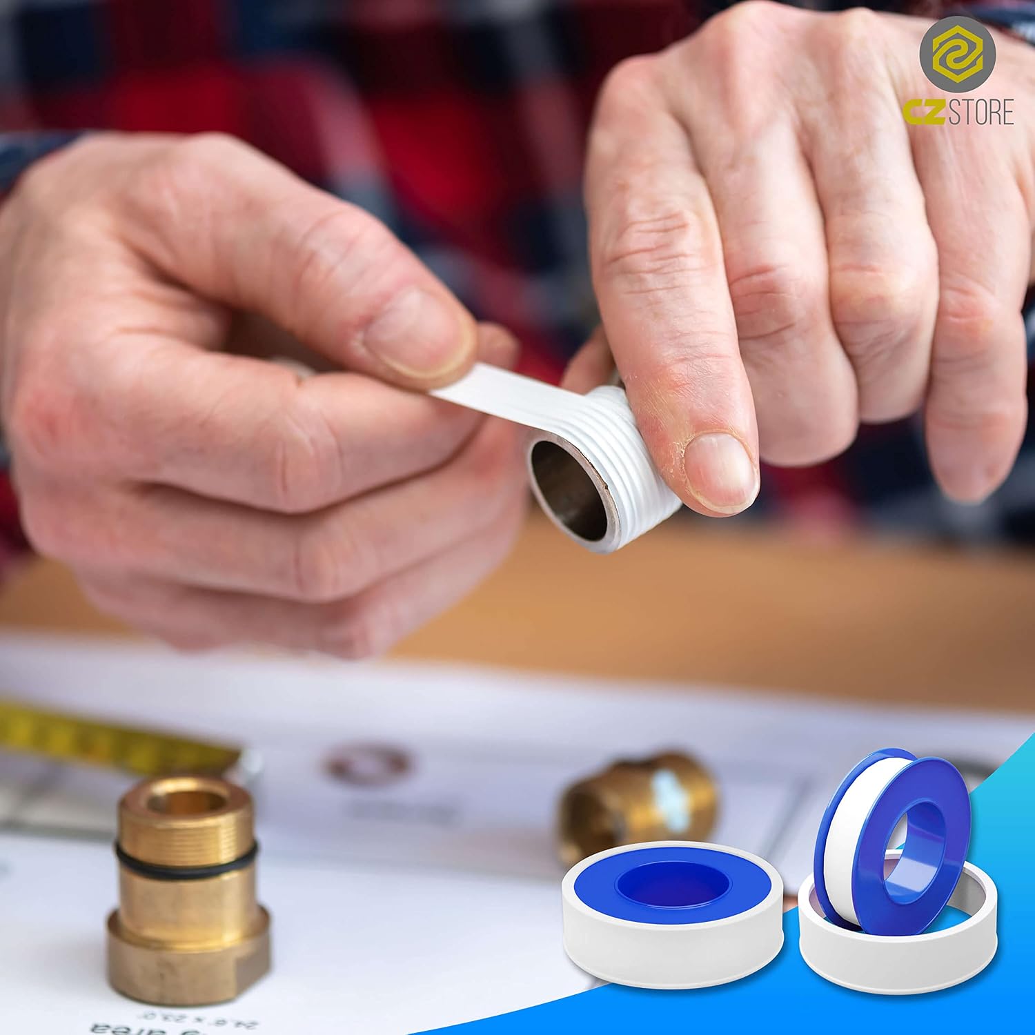 ✮✮CZ Store✮✮ - Plumbers Tape |4 Rolls|394 inch Long | Waterproof, Thick, Strong Sealant Material - PTFE Strips for Sealing, Repair & Insulation of Pipes - Home Plumbing Accessories