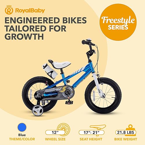 Miniatura 5 de RoyalBaby Kids Bike EZ Balance to Pedal Dual Handbrake Toddlers Boys Girls Bicycle 12-20 Inch for Age 3-10 Years
