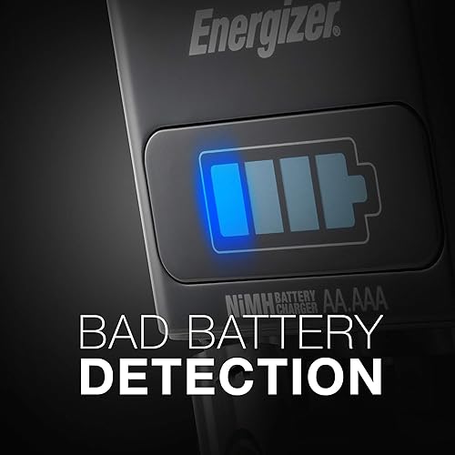 Miniatura 5 de Energizer CH1HRWB-4 - Cargador de pilas AAAAA con 4 pilas AA NiMH recargables carga pilas AA o AAA en 1 hora o menos