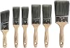 PD Professional Paint Brush Set 6 Piece Precision Defined Heavy-Duty, Paint Brushes for Walls with SRT PET Bristles and Natural Birch Handles, Paintbrushes with Comfortable Grip