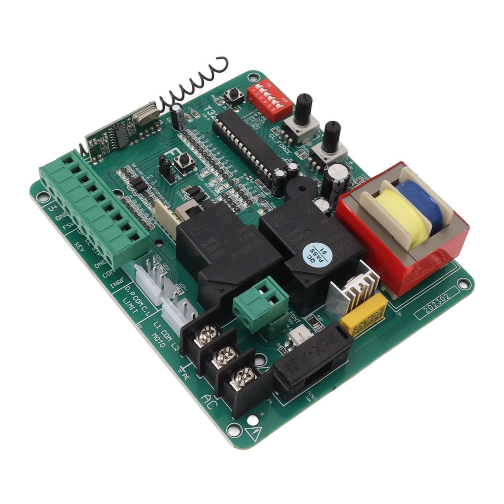 aqxreight Sliding Gate Motor Control Board with Remote and LED Indicators