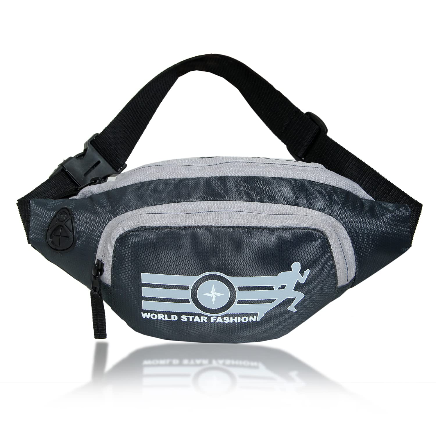Waist Bag for Men & Women, Slim Fanny Pack Casual Sling Shoulder Chest Pack with Adjustable Strap for Walking, Cycling, Running, Hiking Hold Phones, Keys, Cards (Grey)-image-47
