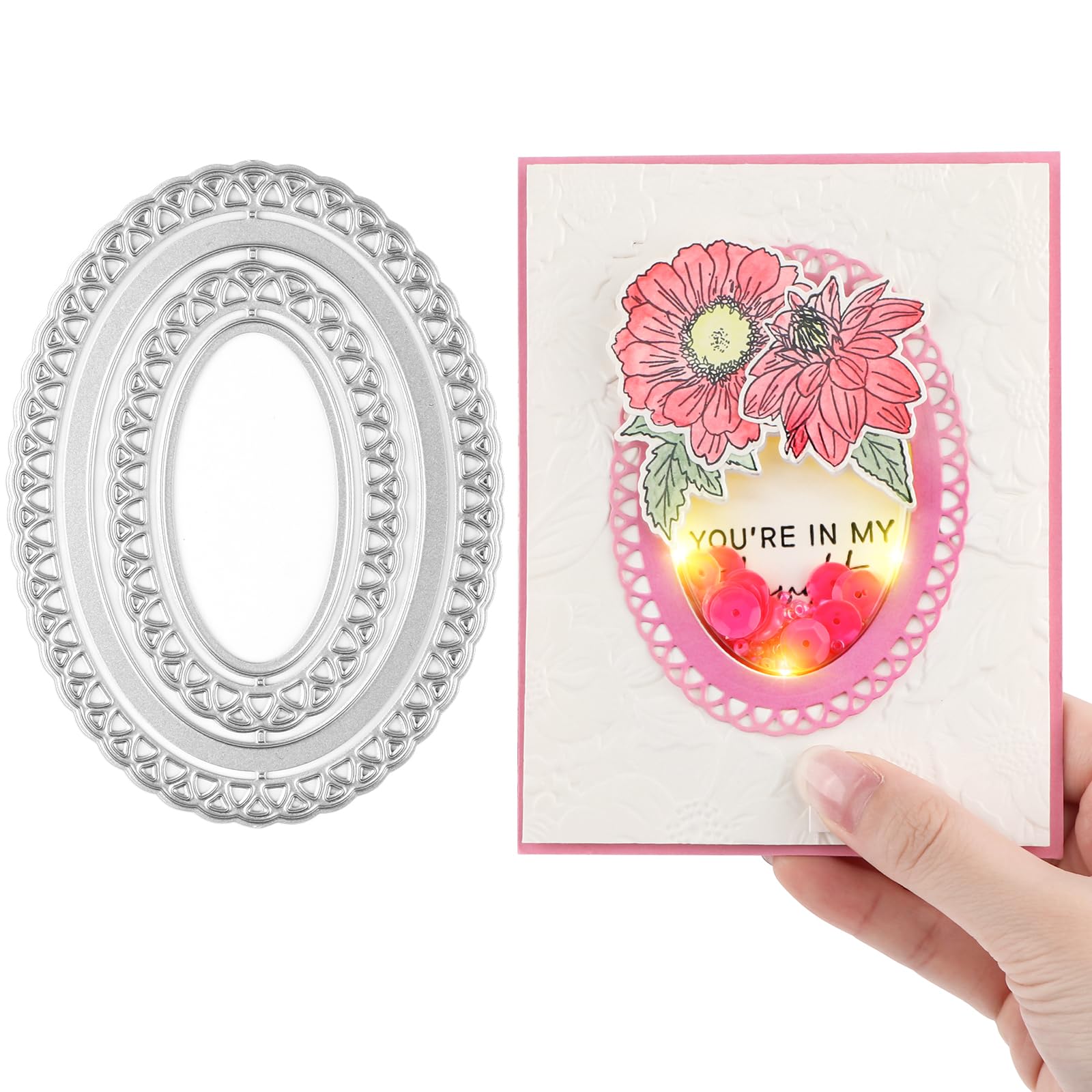 Matrice De Découpe Et Tampon 'Fleur De Noël' - En Acier Carbone Pour Scrapbooking Et Cartes De Vœux - 3